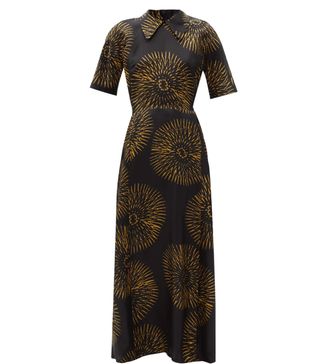 Raey + Batik-print silk tea dress