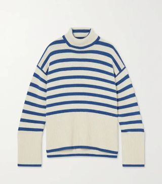 Totême + Signature Striped Wool and Organic Cotton-Blend Turtleneck Sweater