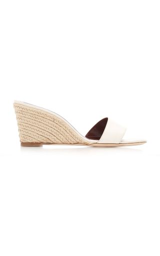 Staud + Billie Leather Espadrille Wedges