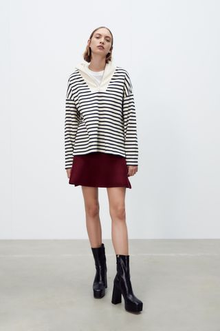 Zara + Striped Sweatshirt