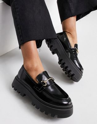 ASOS Design + Miller Chunky Loafers in Black