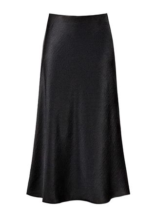 Modegal + Satin High Waist Hidden Elasticized Waistband Skirt