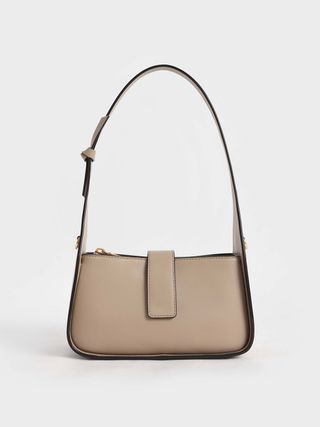 Charles 
Keith + Leather Chain-Link Bag