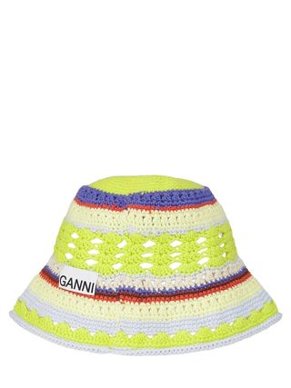 Ganni + Crocheted Organic Cotton Bucket Hat