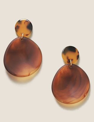 M&S Collection + Tortoiseshell Drop Earrings