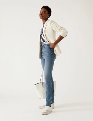 M&S Collection + Magic Shaping Straight Leg Jeans