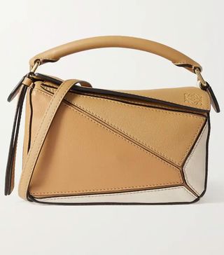 Loewe + Puzzle Mini Color-Block Textured-Leather Shoulder Bag
