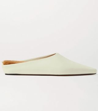 Neous + + NET SUSTAIN Alba Shearling-Lined Leather Slippers
