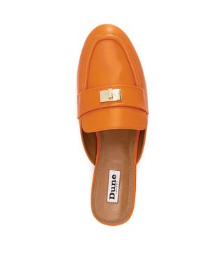 Dune London + Glare Turnlock Backless Leather Loafers