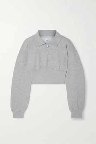 Alo Yoga + Vixen Cropped Cotton-Blend Jersey Sweatshirt