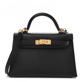 Hermès + Epsom Mini Kelly Sellier 20 Black