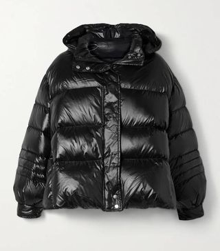 Frankie Shop + Val Hooded Quilted Recycled Shell Down Jacket