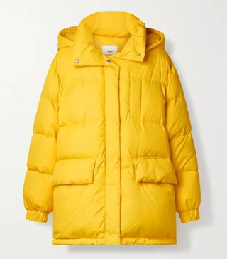 Frankie Shop + Tignes Hooded Quilted Recycled Shell Down Coat