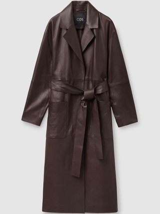 Cos + Belted Leather Trench Coat
