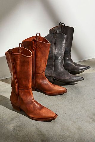 Free People + We the Free Maverick Distressed Tall Boots