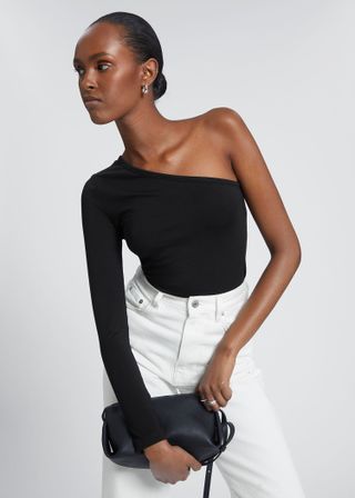 & Other Stories + One-Shoulder Long Sleeve Top