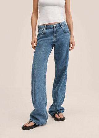 Mango + Mid-Rise Straight Jeans