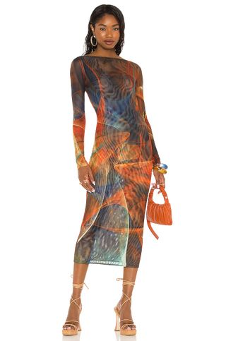 Farai London + Mona Midi Dress in Multi