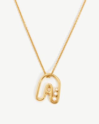 Missoma + Chubby Pearl Initial Pendant Necklace