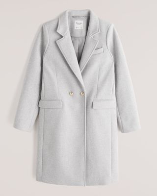 Abercrombie & Fitch + Tailored Wool-Blend Dad Coat