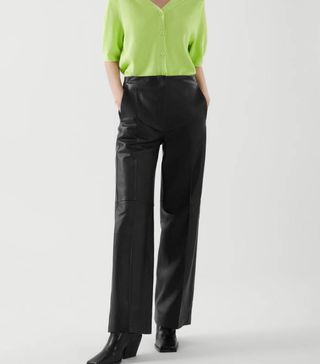 COS + Wide-leg Leather Trousers