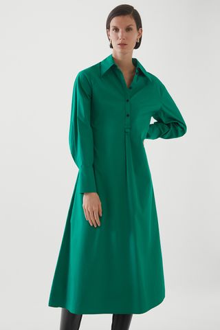 Cos + Relaxed-Fit Midi Shirt Dress