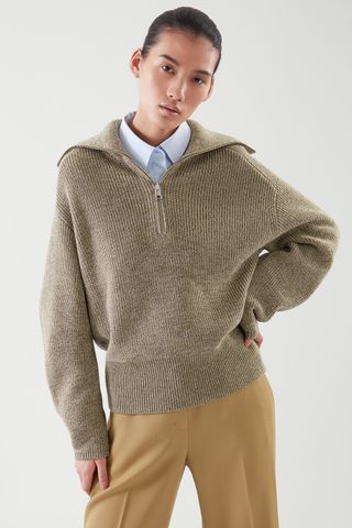 Cos + Zip Knit Sweater