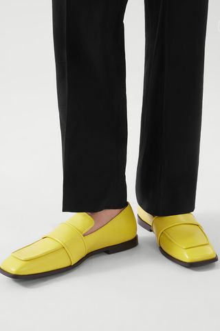Cos + Square-Toe Leather Loafers