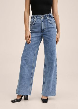 Mango + Wideleg Jeans Elastic Waist