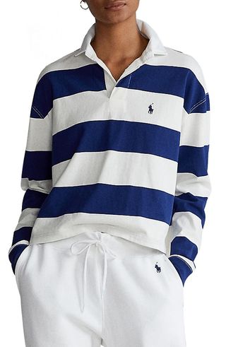 Polo Ralph Lauren + Crop Stripe Rugby Shirt