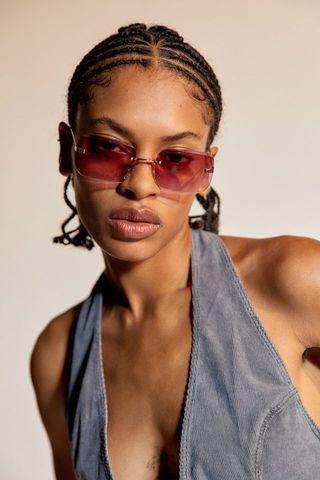 Urban Outfitters + Laguna Rimless Rectangle Sunglasses
