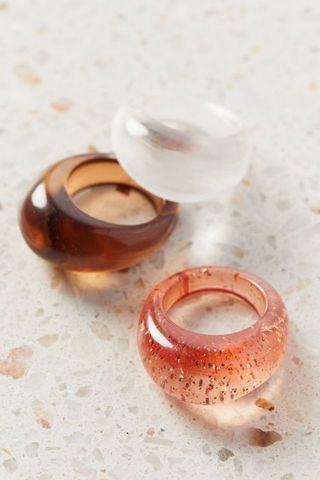 Urban Outfitters + Roxy Resin Ring Set