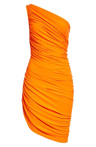 Norma Kamali + Diana Ruched One-Shoulder Body-Con Dress