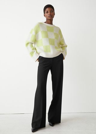 & Other Stories + Oversized Check Knit Sweater