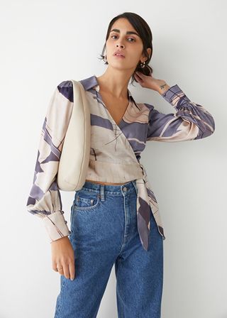 
Other Stories + Printed Wrap Blouse