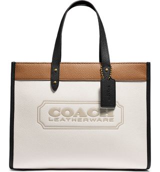 Coach + Field Logo Embossed Colorblock Tote