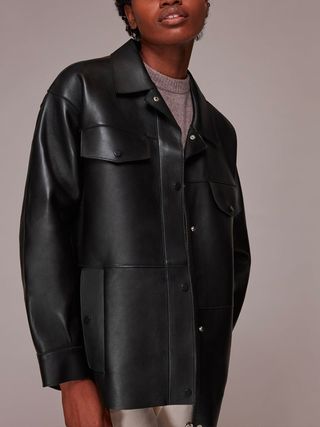 Whistles + Clean Bonded Leather Jacket