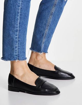 ASOS + Mussy Loafer Flat Shoes in Black