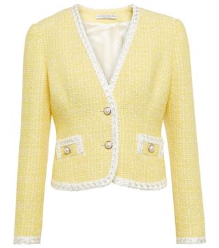 Alessandra Rich + Wool-Blend Tweed Jacket