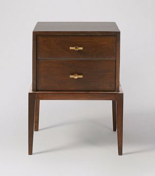 Swoon + Verne Dark Mango Wood & Brass Bedside Table