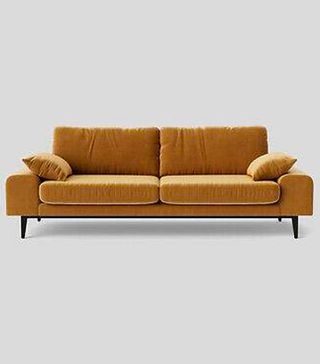 Swoon + Tulum Stylish Biscuit Easy Velvet Three Seater Sofa