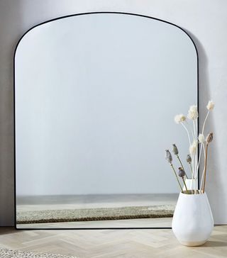 The White Company + Chiltern Mantle Arch Black Metal Mirror