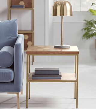Cox & Cox + Hive Brass Inlay Side Lamp Table