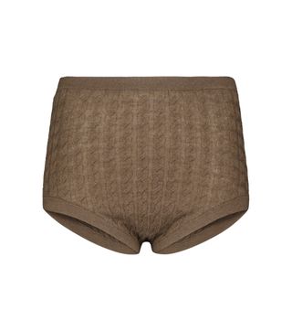 Totême + Cable-Knit Wool-Blend Panties