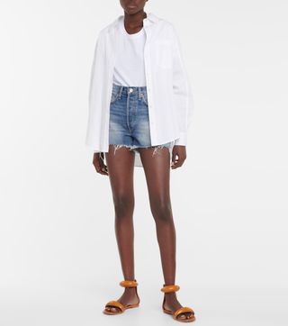 Re/Done + 70s High-Rise Denim Shorts