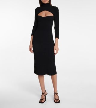 Khaite + Mischa Ribbed-Knit Midi Dress