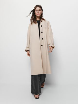 Massimo Dutti + Trench Coat With Side Vents