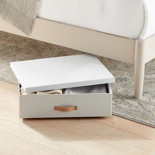 The Container Store + Bigso Light Grey Stockholm Rolling Under Bed Storage Box