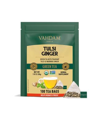 Vahdam + Organic Tulsi Ginger Green Tea