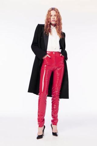 Victoria Beckham + Skinny Trouser in Bright Red